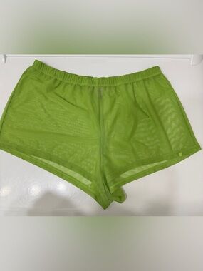 Savage X Fenty Sheer Mesh Boyshorts - Lime Green
